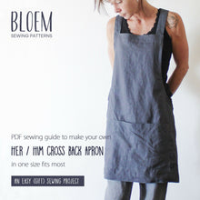 Load image into Gallery viewer, Front him her apron