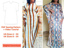 Load image into Gallery viewer, Caftan Dress PDF Sewing Pattern