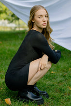 Load image into Gallery viewer, Short Dress Long Sleeve Ruched Sewing Pattern - PDF