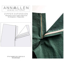 Load image into Gallery viewer, Zipper Expansion - PDF Sewing Instructions