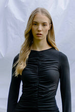 Load image into Gallery viewer, Short Dress Long Sleeve Ruched Sewing Pattern - PDF