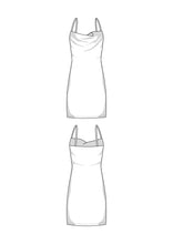 Load image into Gallery viewer, Cowl Neck Mini Dress Sewing Pattern - PDF