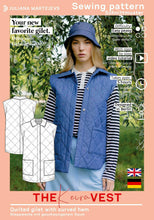 Load image into Gallery viewer, Quilted Vest Jacket Sewing Pattern - PDF