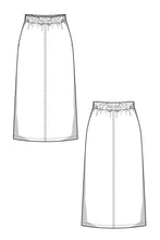 Load image into Gallery viewer, Midi Skirt Elastic Waist Sewing Pattern - PDF