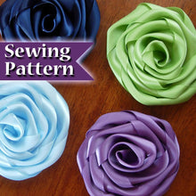 Load image into Gallery viewer, Fabric Flower Pattern | How to Make Fabric Flowers | Fabric Flower Brooch Pattern | Fabric Flowers Tutorial - PDF