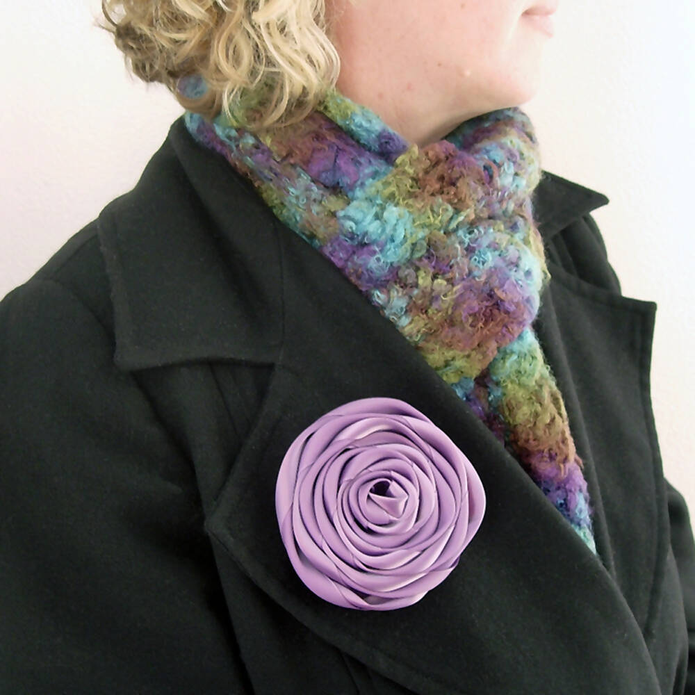 Fabric Flower Brooch