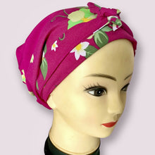 Load image into Gallery viewer, Heard Wrap / Bonnet / Turban / Hair Cap / Chemo Hat Sewing Pattern - PDF