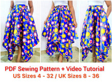 Load image into Gallery viewer, Handkerchief Hem / Square Skirt - PDF