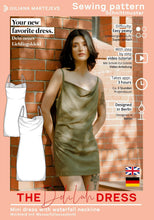 Load image into Gallery viewer, Cowl Neck Mini Dress Sewing Pattern - PDF