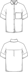 Short Sleeve Blouse Shirt Sewing Pattern - PDF