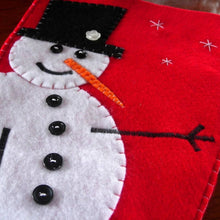 Load image into Gallery viewer, Extra Large Snowman Christmas Stocking Sewing Pattern | Do it yourself Tutorial | Almost 2 feet long - PDF