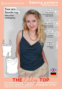Cowl Neck Top Shirt Sewing Pattern - PDF