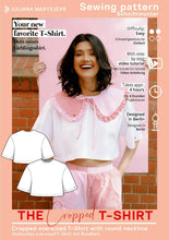 Load image into Gallery viewer, Crop Top T-Shirt Sewing Pattern - PDF