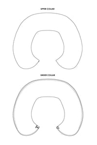 Add some personality to any outfit with this stand-alone collar. This PDF pattern is the perfect complement to your other slow fashion makes. Select a fun fabric to add a pop of colour to your wardrobe or keep it simple yet polished with gemstones and pearls. Be creative, be original, be you.
