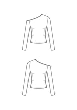 Load image into Gallery viewer, Asymmetric Long Sleeve Top Sewing Pattern - PDF