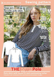 Poloshirt Long Sleeve Top Sewing Pattern - PDF