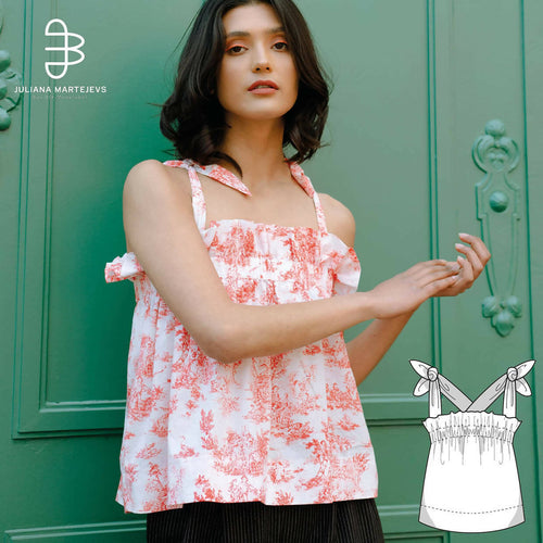 Summer Blouse Top Sewing Pattern - PDF