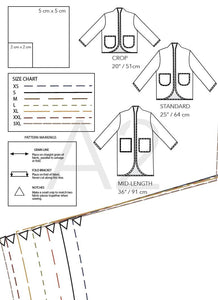 Quilt Coat PDF Sewing Pattern - The Coast Coat
