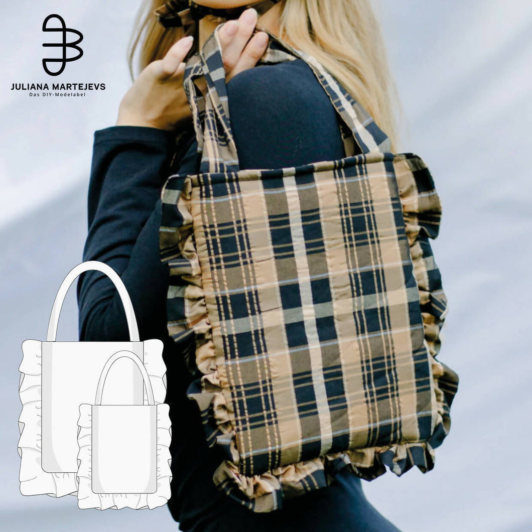 Bag with Ruffles Frill Bag Sewing Pattern - PDF