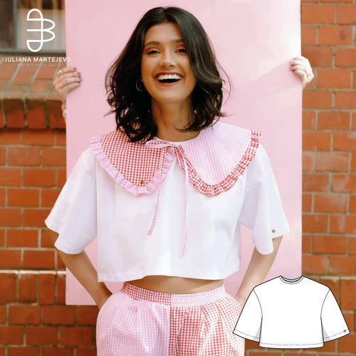 Crop Top T-Shirt Sewing Pattern - PDF