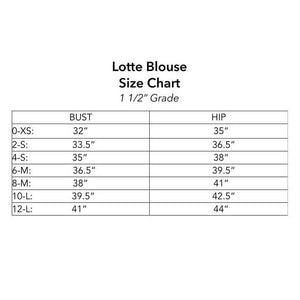 Lotte Blouse PDF - Sizes 0-12