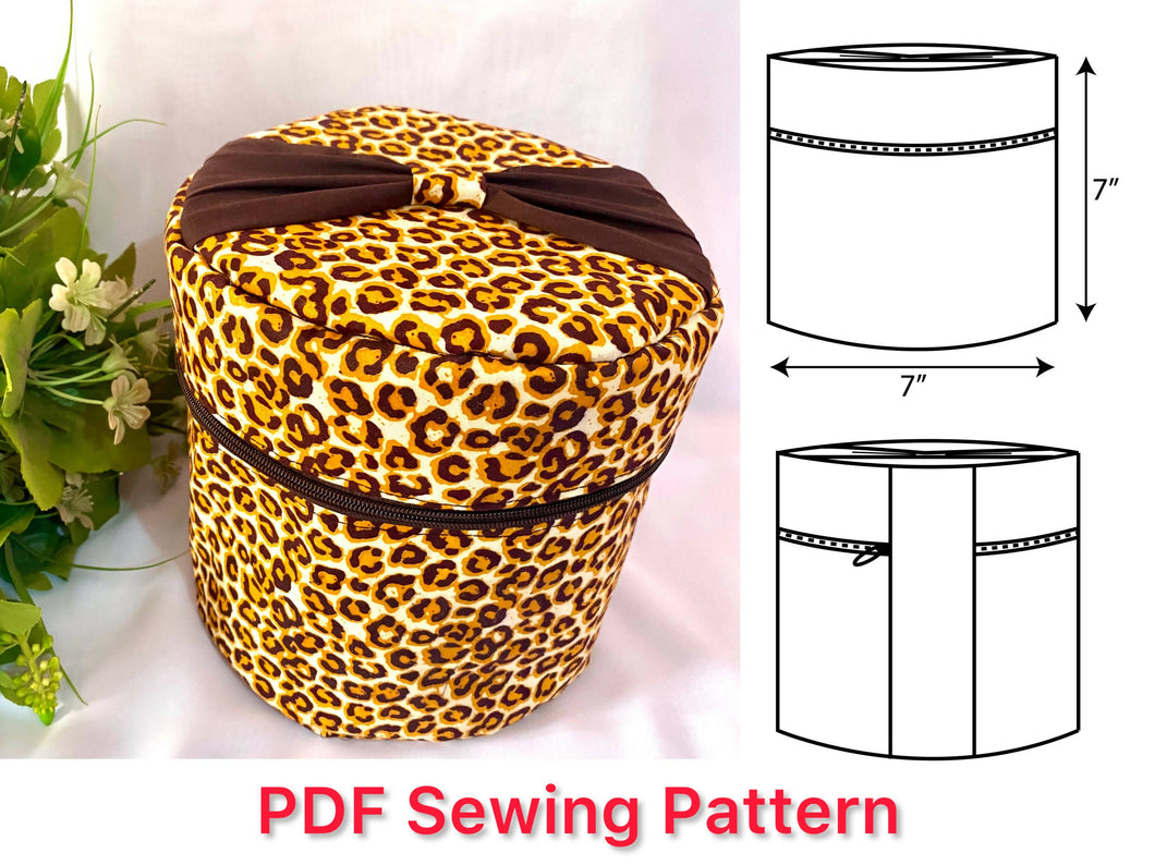 Mini Storage Bag / Makeup Cosmetic Pouch / Fabric Jewelry Purse Sewing Pattern - PDF