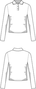 Poloshirt Long Sleeve Top Sewing Pattern - PDF