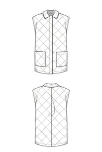 Quilted Vest Jacket Sewing Pattern - PDF