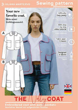 Load image into Gallery viewer, Oversized Jacket Embroidered Sewing Pattern - PDF