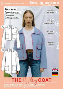 Heavy Jacket Pattern Oversized Jacket Embroidered PDF Sewing Pattern – IndiePatterns