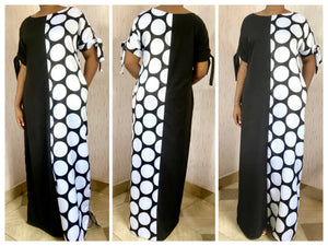 Two Tone Maxi Dress Sewing Pattern - PDF