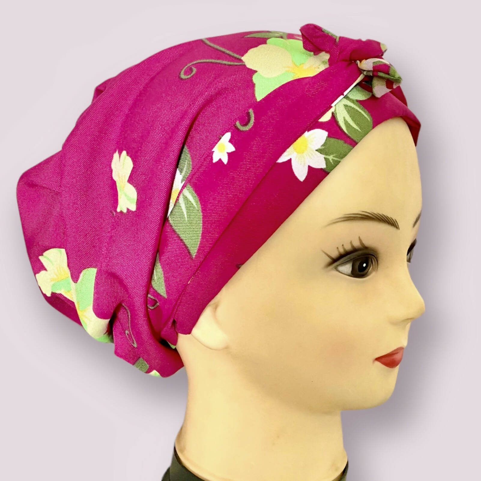 Heard Wrap Bonnet Turban Hair Cap Chemo Hat Sewing Pattern PDF
