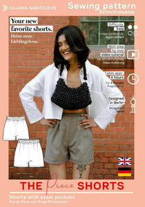 Summer Shorts Pants Elastic Waist Sewing Pattern - PDF