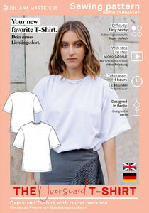 T-Shirt Oversized Jersey Top Sewing Pattern - PDF