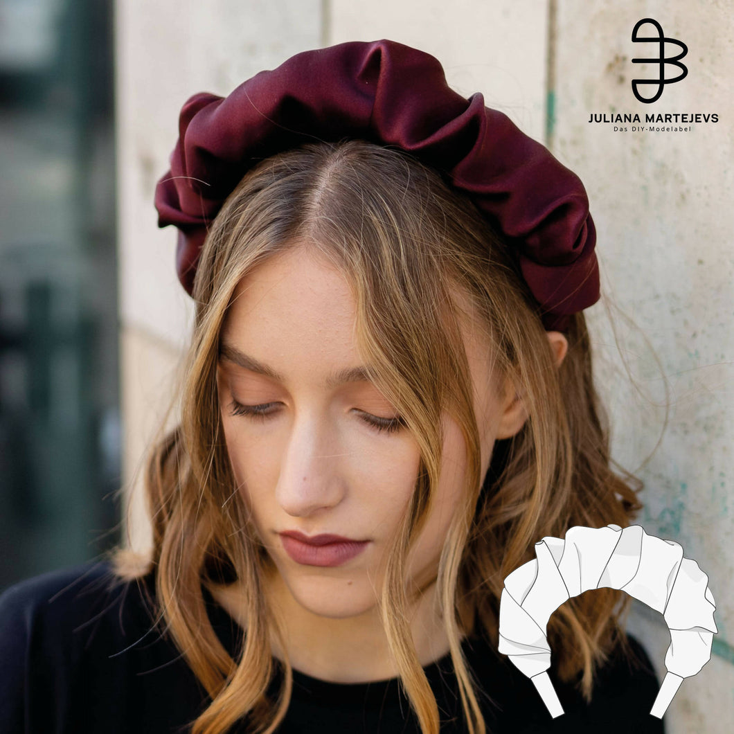 Hair Head Band Scrunchie Sewing Pattern - PDF