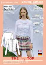 Load image into Gallery viewer, Rouched Longsleeve Top Sewing Pattern - PDF