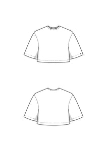 Crop Top T-Shirt Sewing Pattern - PDF