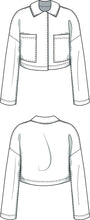 Load image into Gallery viewer, Oversized Jacket Embroidered Sewing Pattern - PDF