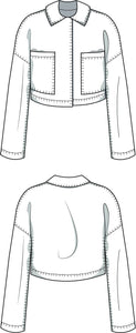 Oversized Jacket Embroidered Sewing Pattern - PDF