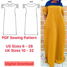 Load image into Gallery viewer, Yoke Maxi Dress Sewing Pattern - PDF