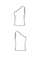 Load image into Gallery viewer, Asymmetric Top Shirt Sewing Pattern - PDF