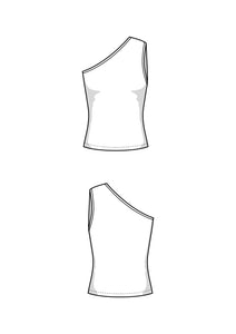Asymmetric Top Shirt Sewing Pattern - PDF